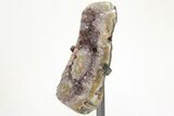 Sparkling, Amethyst Geode Section on Metal Stand #209198-3